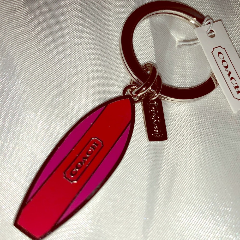 Authentic coach surfboard keychain
